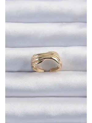  Altın Renk Kıvrımlı Ayarlanabilir Yüzük