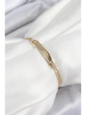 Pirinç Dikdörtgen Model Gold Renk Xuping Bebek Künyesi