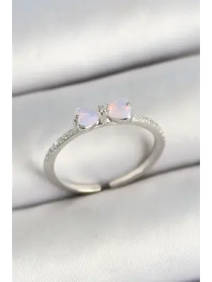 Pirinç Fiyonk Figürlü Zirkon Taşlı Gold Renk Ayarlanabilir Kadın Yüzük