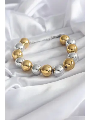 Pirinç Gold Gümüş Renk VİP Seri Kadın Bileklik