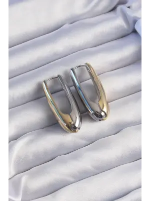  Gold Gümüşli Uzun Bombeli Küpe