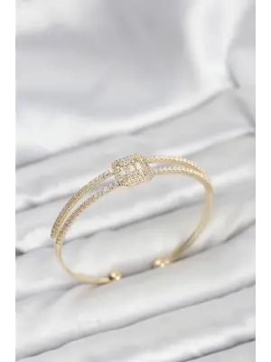 Çelik Gold Renk Baget Model Kadın Bileklik