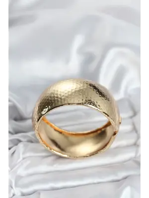 Pirinç Gold Renk Bombeli Vintage Kadın Bileklik