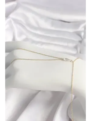 Çelik Gold Renk Damla Zirkon Taşlı Kadın Şahmeran