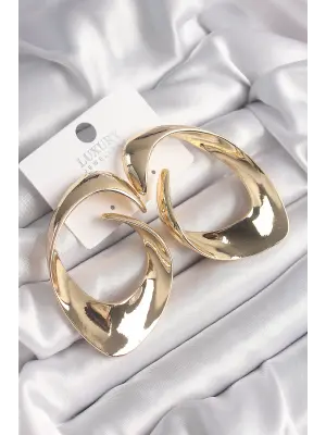  Altın Halka Model Vintage Çelik Küpe