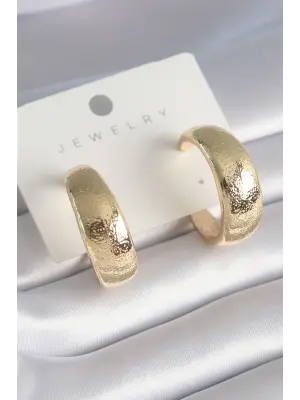  Altın İşleme Detay Çelik Küpe