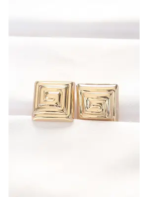  Altın Kare Form Küpe