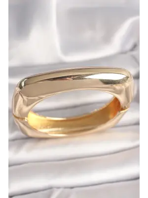 Pirinç Gold Renk Kare Model Kadın Kelpeçe