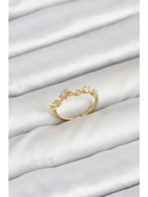 Pirinç Gold Renk Manifest Kadın Yüzük