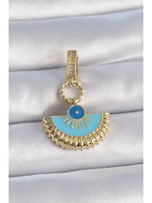 Pirinç Gold Renk Nazar Boncuklu Ajda Charm