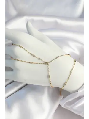 Pirinç Gold Renk Parçalı Zincir Şahmeran