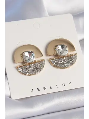  Altın Plaka Model Çelik Küpe