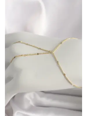 Pirinç Gold Renk Pul Detaylı Kadın Şahmeran