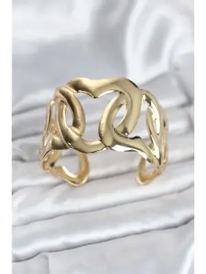 Pirinç Gold Renk Vintage Kadın Bileklik