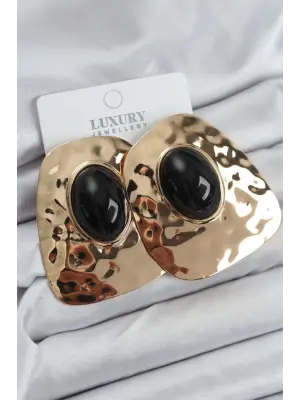 Pirinç Gold Renk Vintage Kadın Küpe