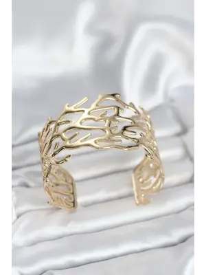 Pirinç Gold Renk Vintage Model Kadın Bileklik