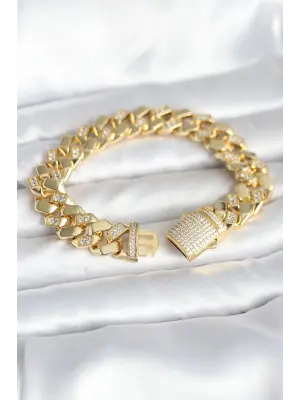 Pirinç Gold Renk VIP Exclusive Seri Gurmet Model Kadın Bileklik