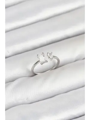 Pirinç Gold Renk Zirkon Taşlı Kadın Yüzük