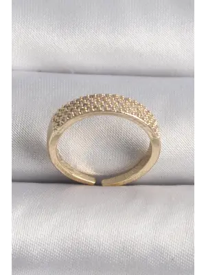  Altın Zirkon Taşlı VIP Seri Çelik Yüzük