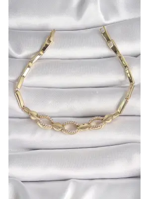 Pirinç Gold Renk Zirkon Taşlı Xuping Exclusive VIP Seri Kadın Bileklik