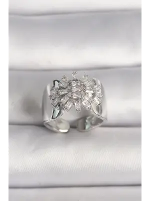  Gümüş Ayarlanabilir Baget Zirkon Taş Model Kadın Kolye