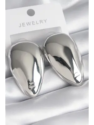  Gümüş Badem Model Çelik Küpe