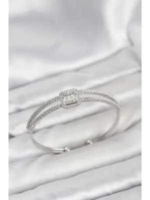 Çelik Gümüş Renk Baget Model Kadın Bileklik