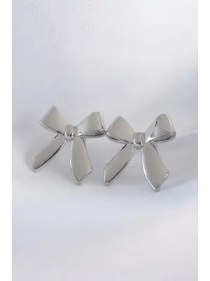  Gümüş Düz Plaka Fiyonk Küpe