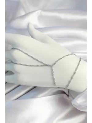 Pirinç Gümüş Renk Esnek Burgu Zincirli Şahmeran