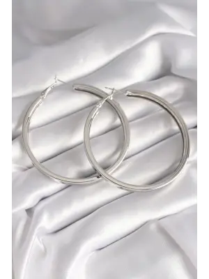  Gümüş Halka Model Çelik Küpe