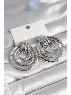  Gümüş Halka Model Çelik Küpe