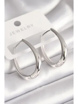  Gümüş Halka Model Çelik Küpe