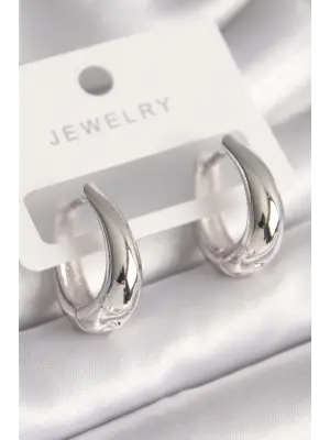  Gümüş Halka Model Çelik Küpe