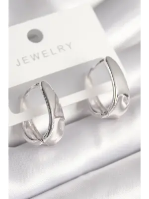  Gümüş Halka Model Çelik Küpe