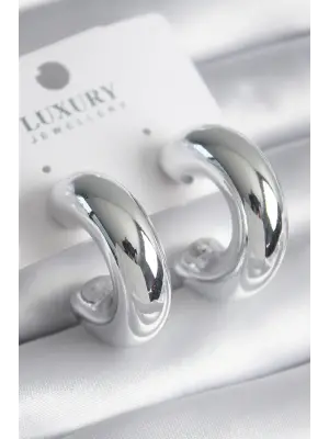  Gümüş Halka Model Çelik Küpe