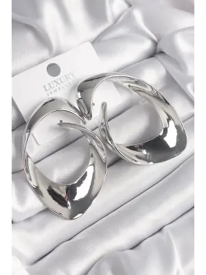  Gümüş Halka Model Vintage Çelik Küpe