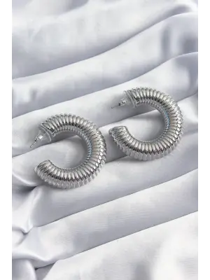  Gümüş İşleme Halka Model Çelik Küpe