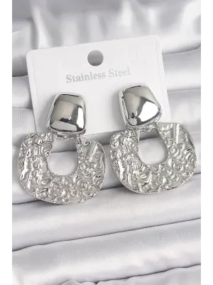  Gümüş İşleme Halka Model Çelik Küpe