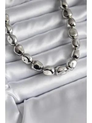 Pirinç Gümüş   Çelik Kolye