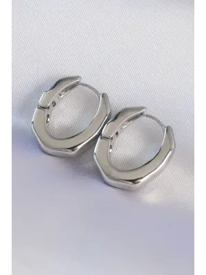  Gümüş Kalın Kemik Model Küpe