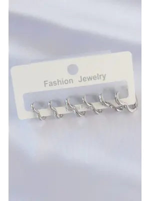  Gümüş Kalp Model Küpe Seti