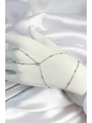 Pirinç Gümüş Renk Parçalı Zincirli Şahmeran