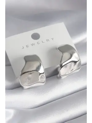  Gümüş Plaka İşleme Detay Çelik Küpe