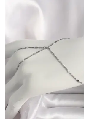 Pirinç Gümüş Renk Pul Detaylı Kadın Şahmeran