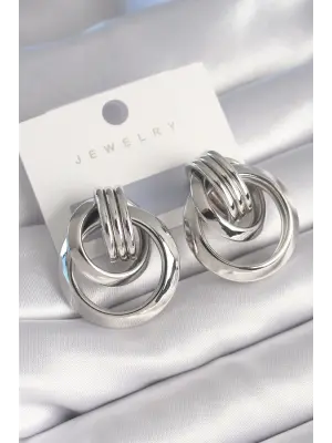  Gümüş Sarmal Halka Model Çelik Küpe