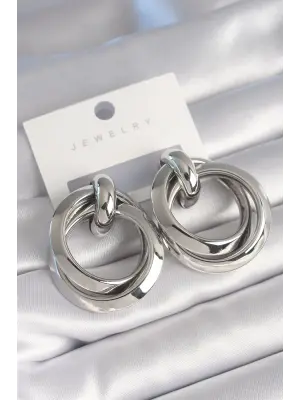  Gümüş Sarmal Halka Model Çelik Küpe