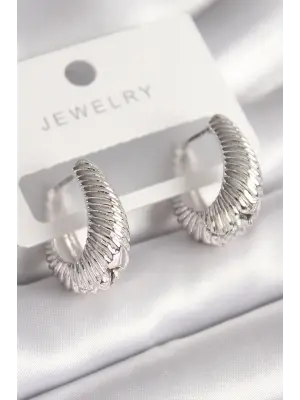  Gümüş Sarmal Halka Model Çelik Küpe