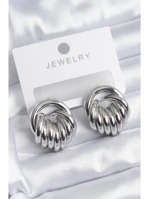  Gümüş Sarmal Model Çelik Küpe