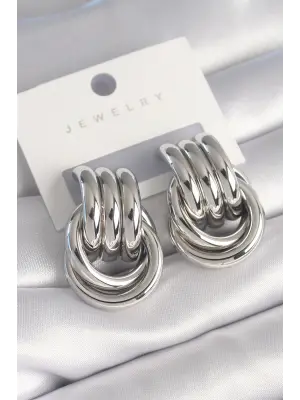  Gümüş Sarmal Model Çelik Küpe