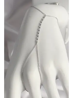 Çelik Gümüş Renk Su Yolu Zirkon Taşlı Kadın Şahmeran